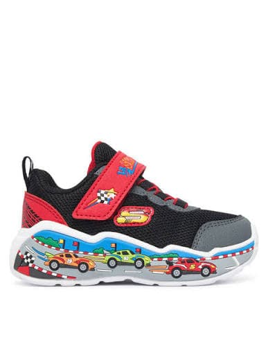 SKECHERS BABY PLAY SCENE NEGRO/CARROS