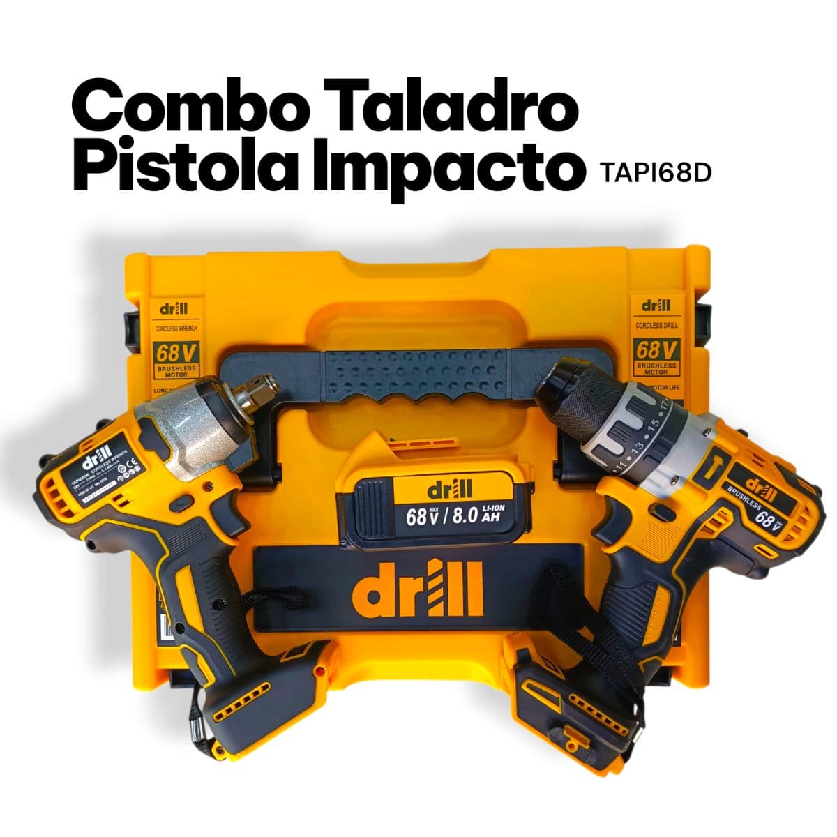 Tapi68dk Combo Taladro Pistola De Impacto Drill