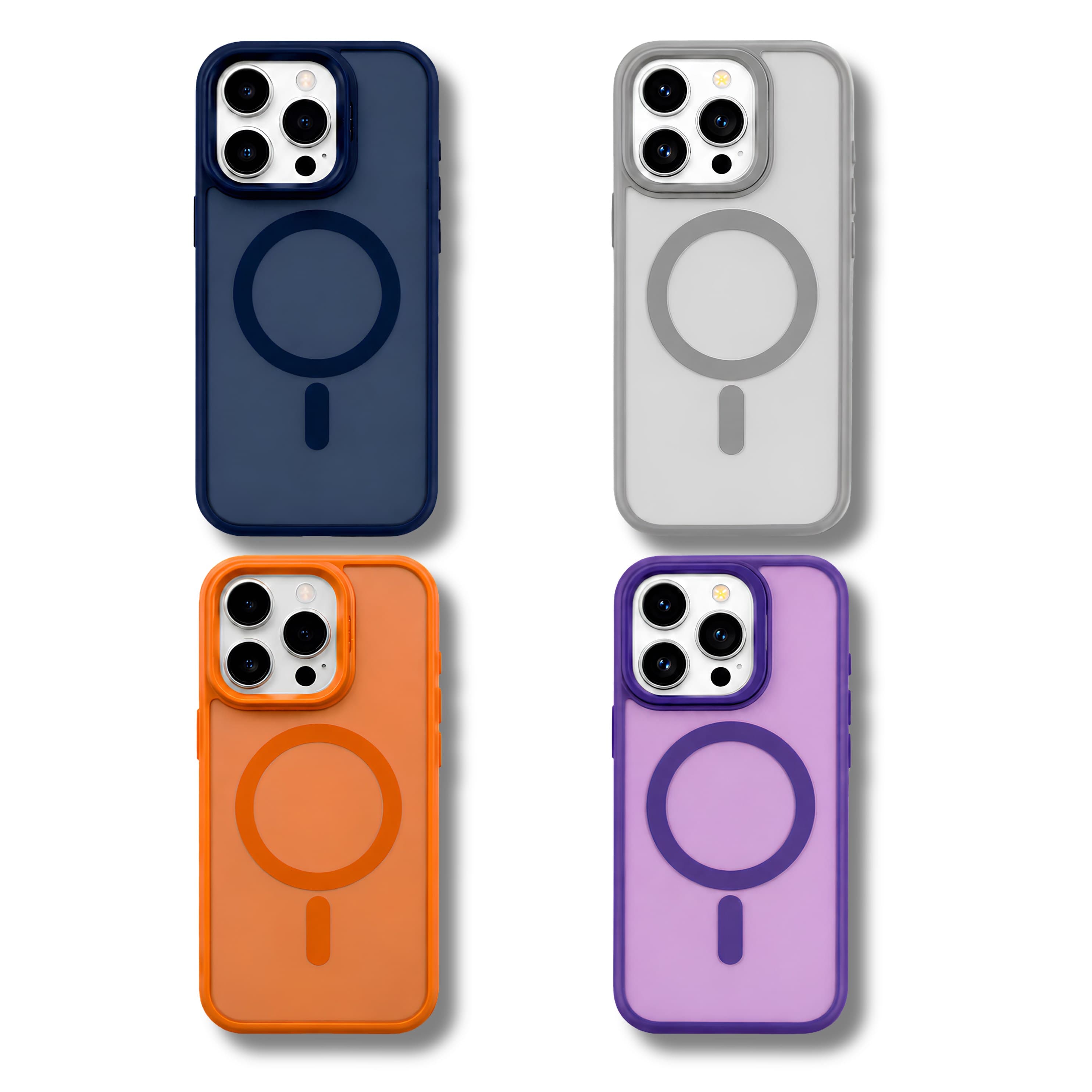 Forro Semi Transparente Para Celular Funda MagSafe Con Textura Suave Iphone 16 Pro