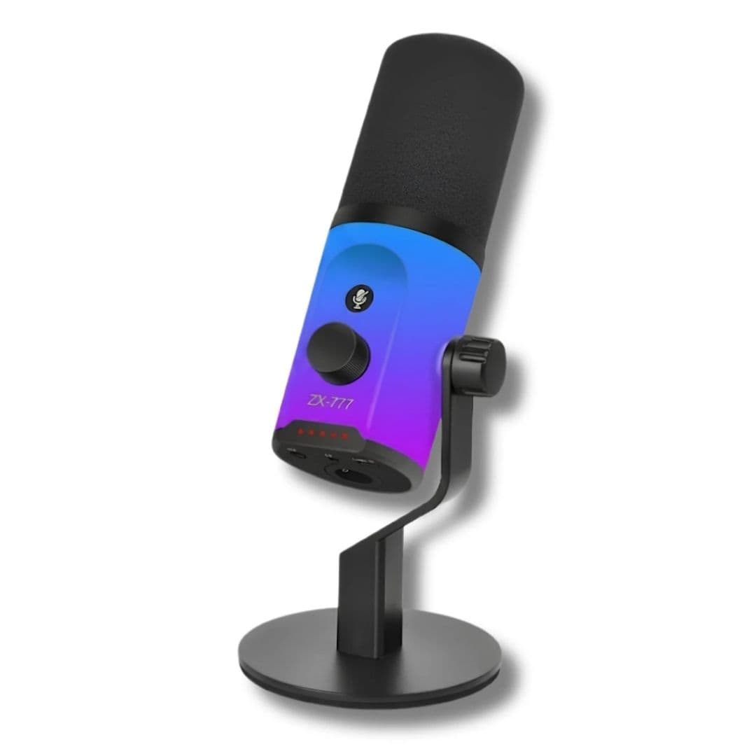 Micrófono De Escritorio Con Luces RGB Y Salida Dual USB/XLR Professional