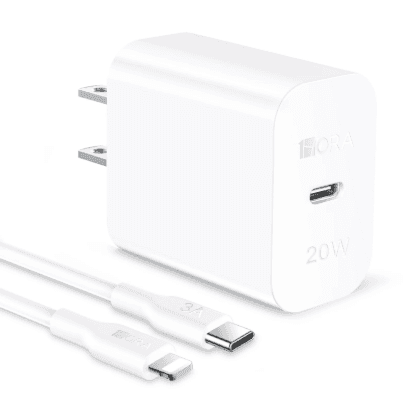 CARGADOR 1 HORA 20W TIPO C - LIGHTNING