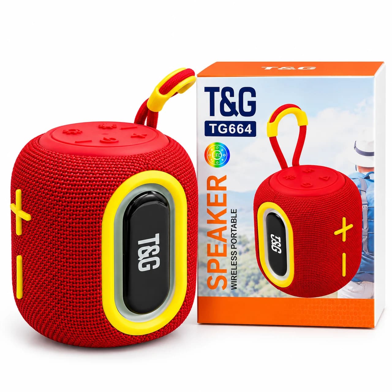 Parlante Bluetooth Portátil T&G TG664 con Luz LED RGB – 10W