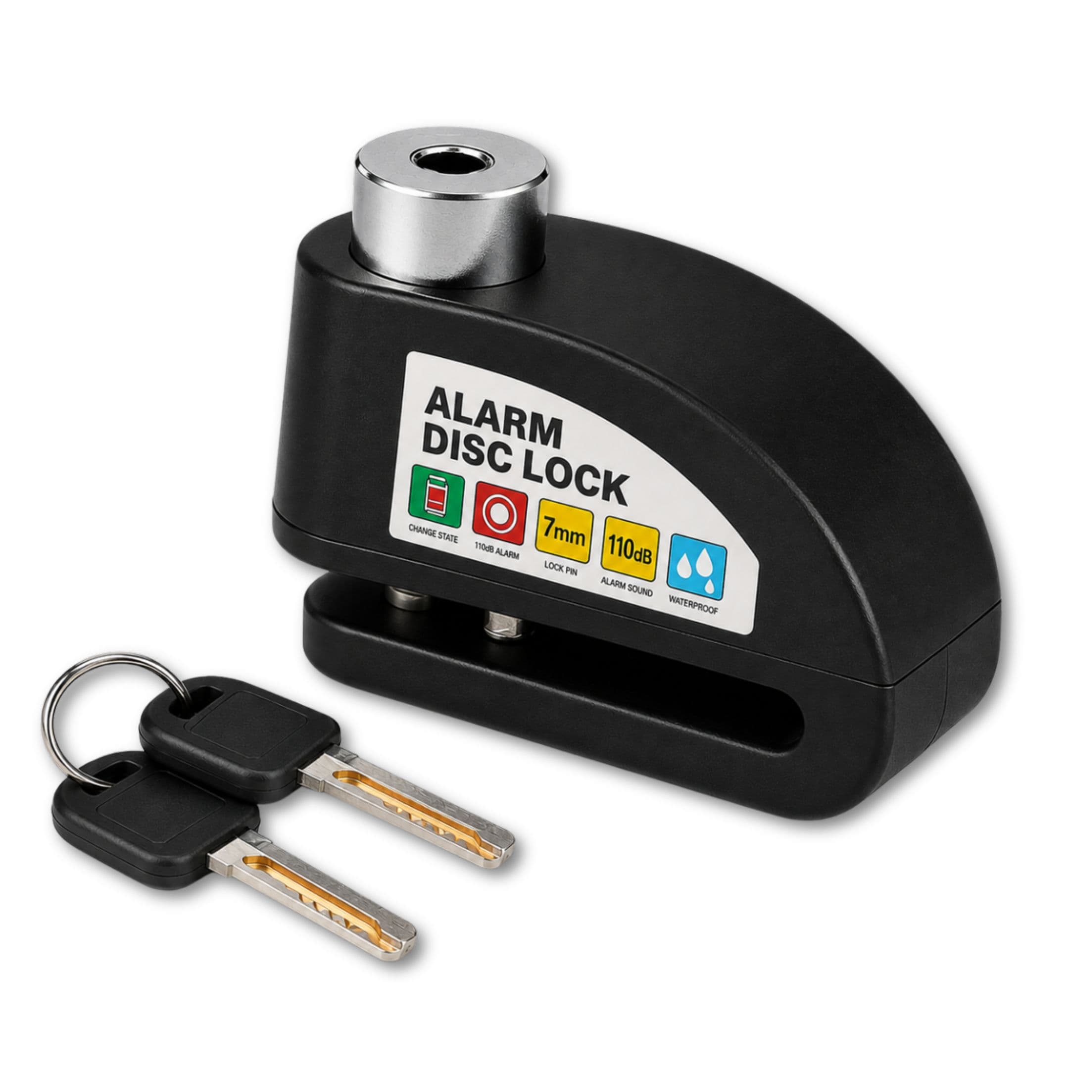 Candado De Disco Para Moto Con Alarma Máxima Seguridad Y Tranquilidad