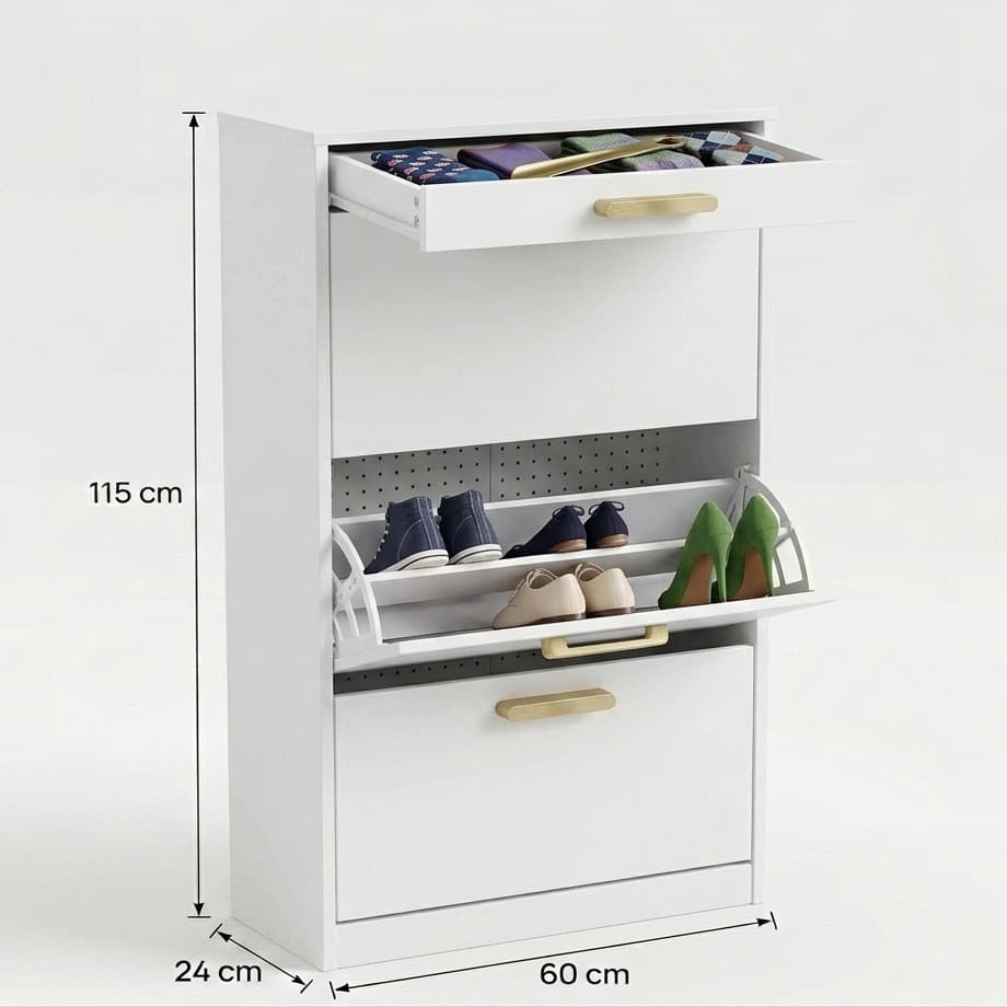 Zapatero Organizador Moderno En Madera