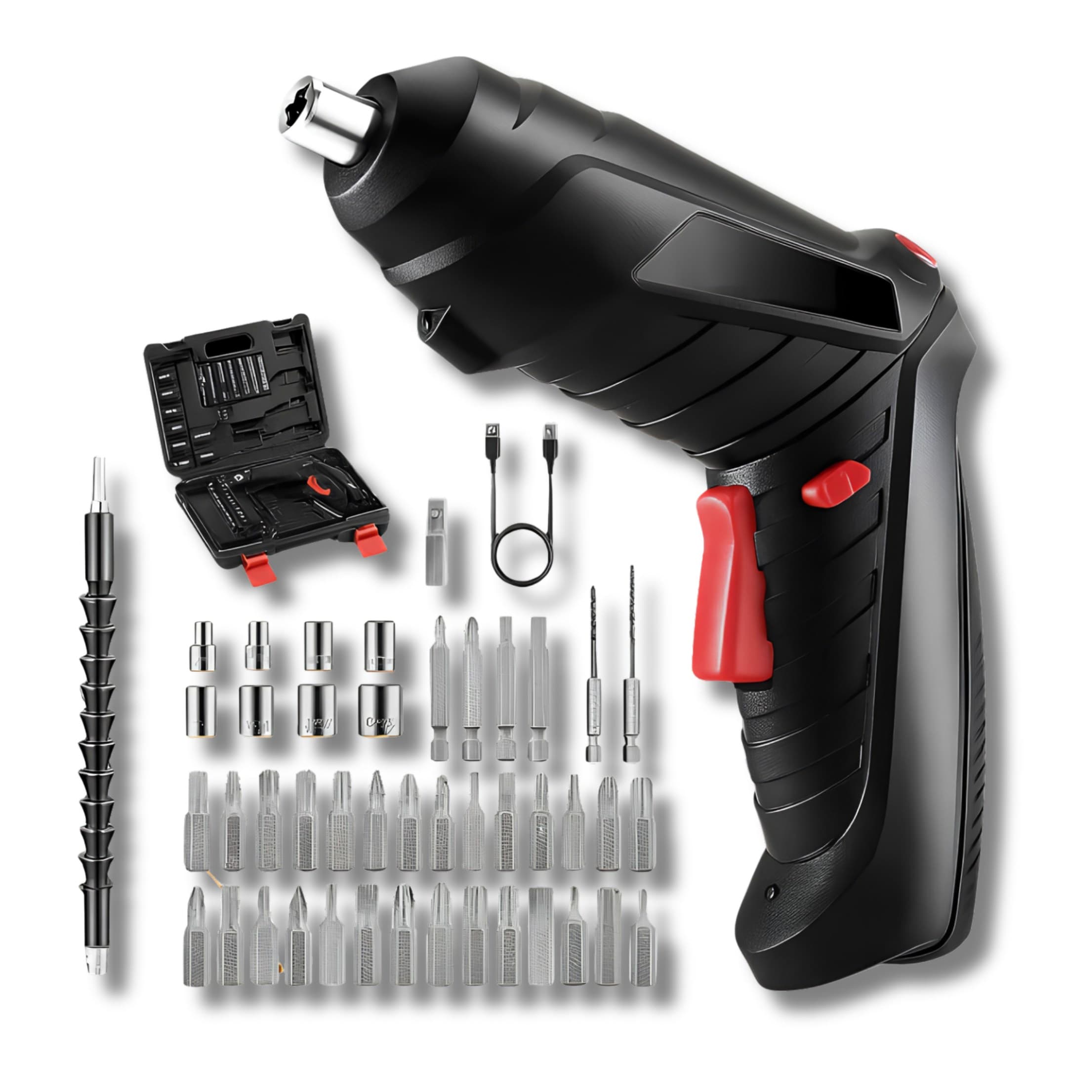 Kit Destornillador Eléctrico Multifuncional 47 Piezas Mango Giratorio