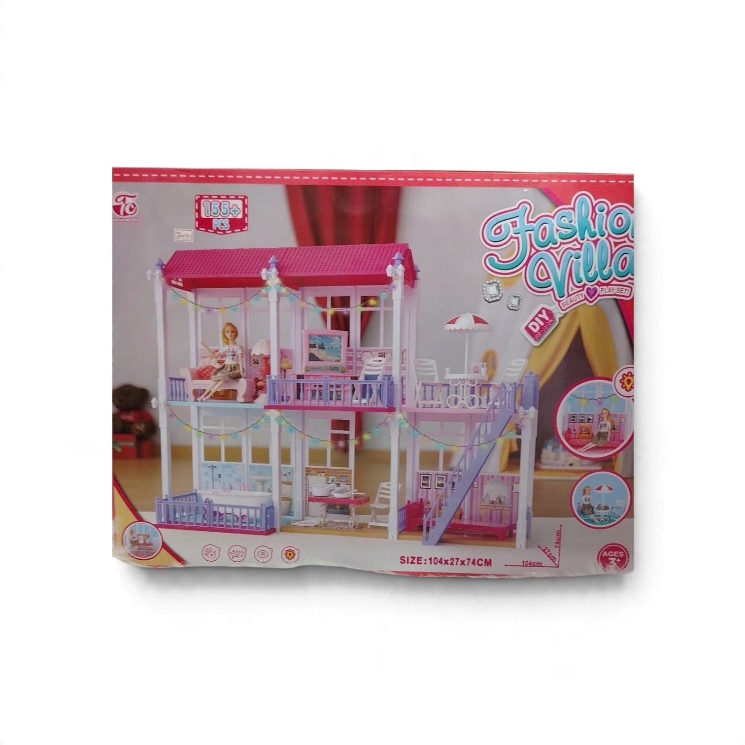 CASA DE MUÑECAS ARMABLE TIPO MANSION