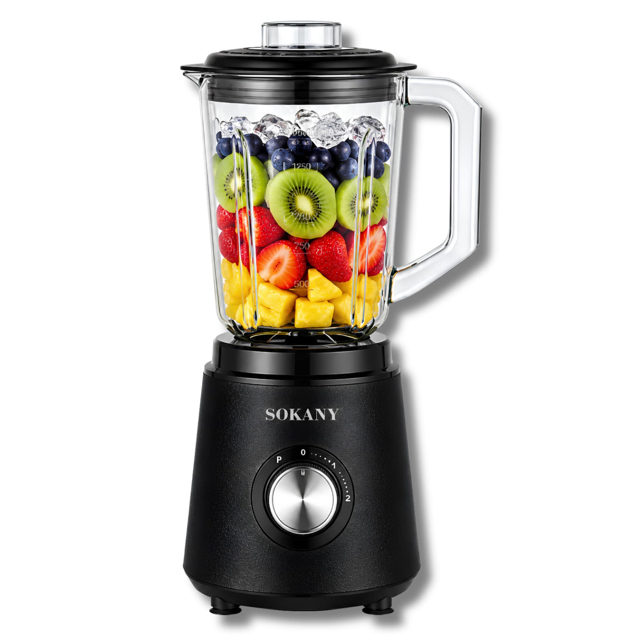 Licuadora Vaso De Alimentos Sokany 2 En 1 SK-03082 Alta Potencia Bebida 1,6L