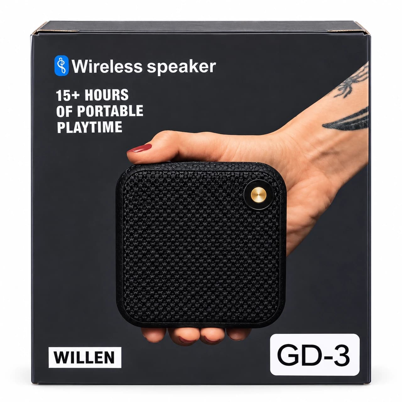 Parlante Bluetooth Portátil Willen GD-3 – Sonido Potente, Resistente al Agua IP67
