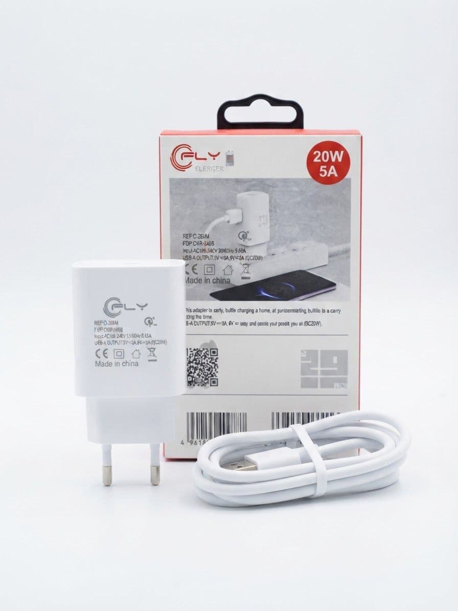 CARGADOR FLY 20W 5A CON CABLE USB-C