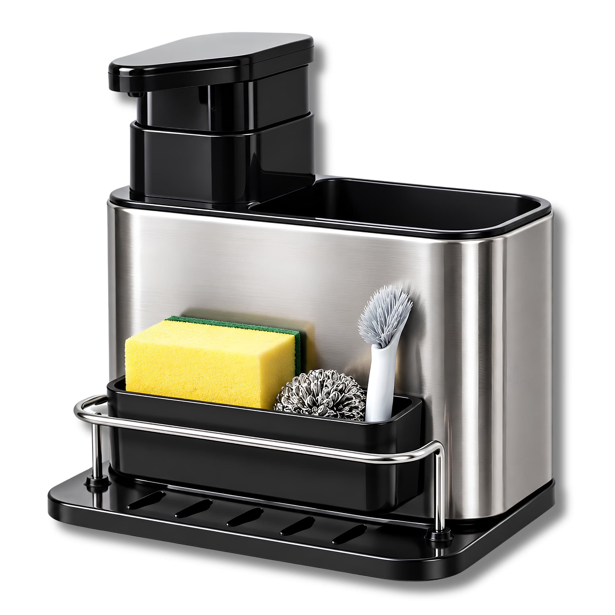 Dispensador De Jabon Liquido Con Organizador Para Cocina BY-886 BJ-189