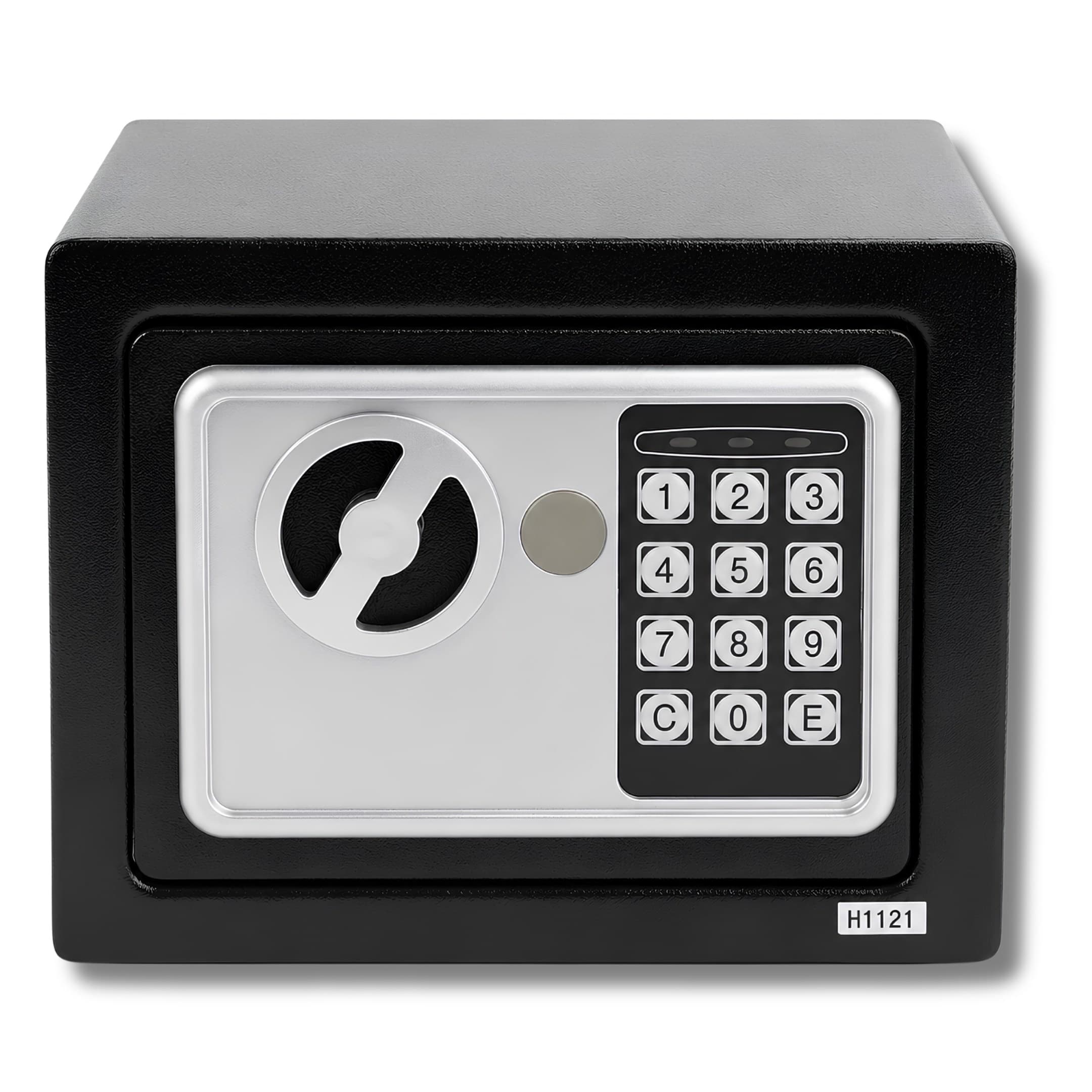 Caja Fuerte Digital De Seguridad Con Teclado Numérico Y Llave De Emergencia 17x17x23cm