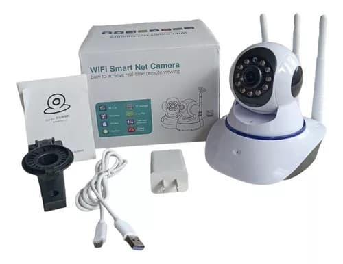 Camara Seguridad Wifi 3 Antenas Motorizada 360 Alta Definición