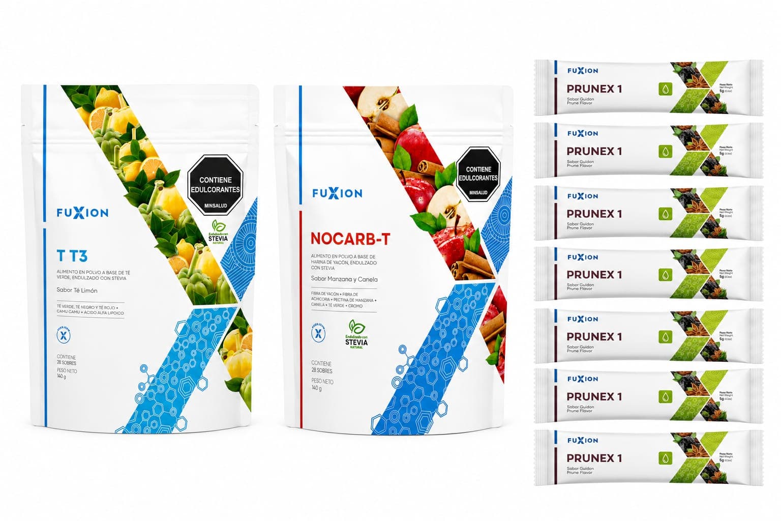 COMBO KIT REDUCTOR, NOCARB-T , THERMO T3, *28SOBRES Y LLEVA GRATIS 7 SOBRES PRUNEX1