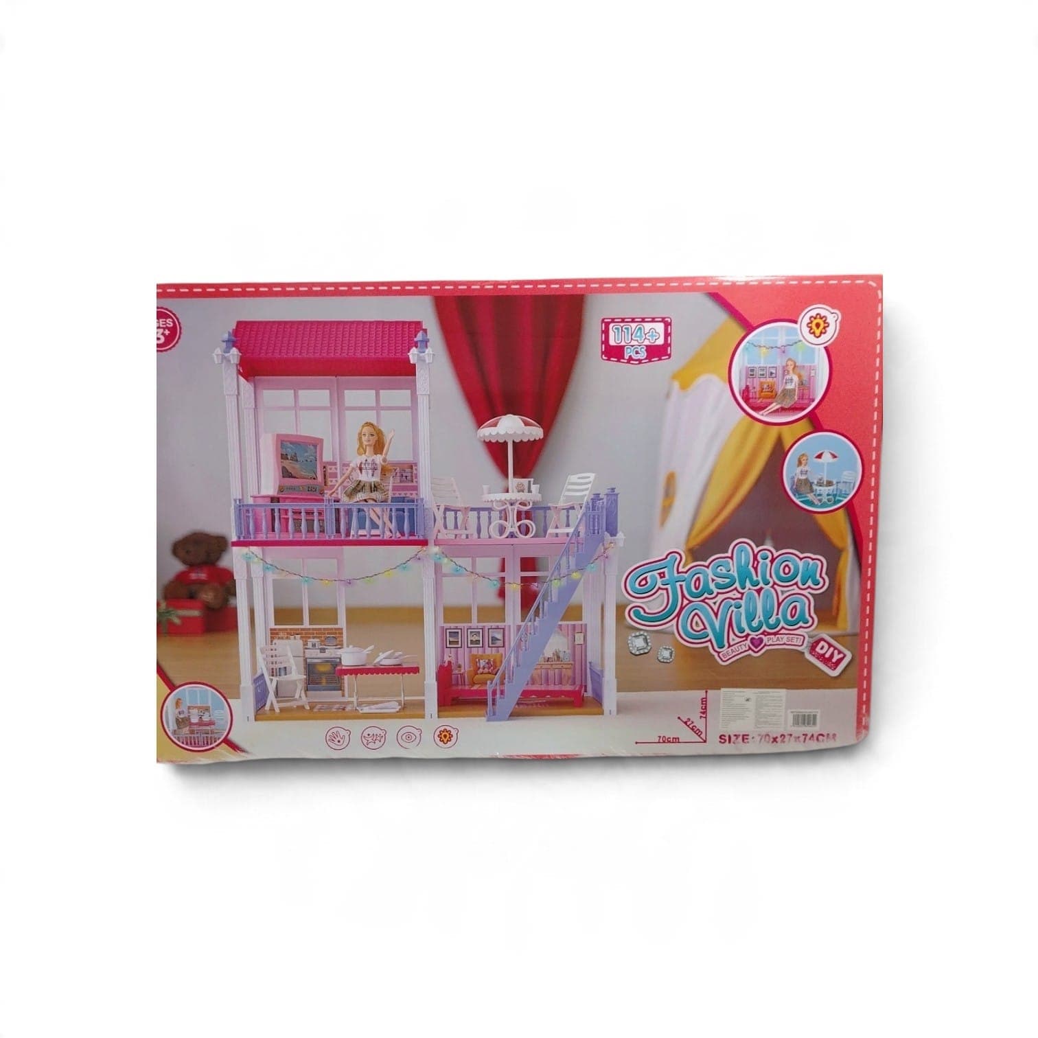 CASA DE MUÑECAS ARMABLE TIPO MANSION