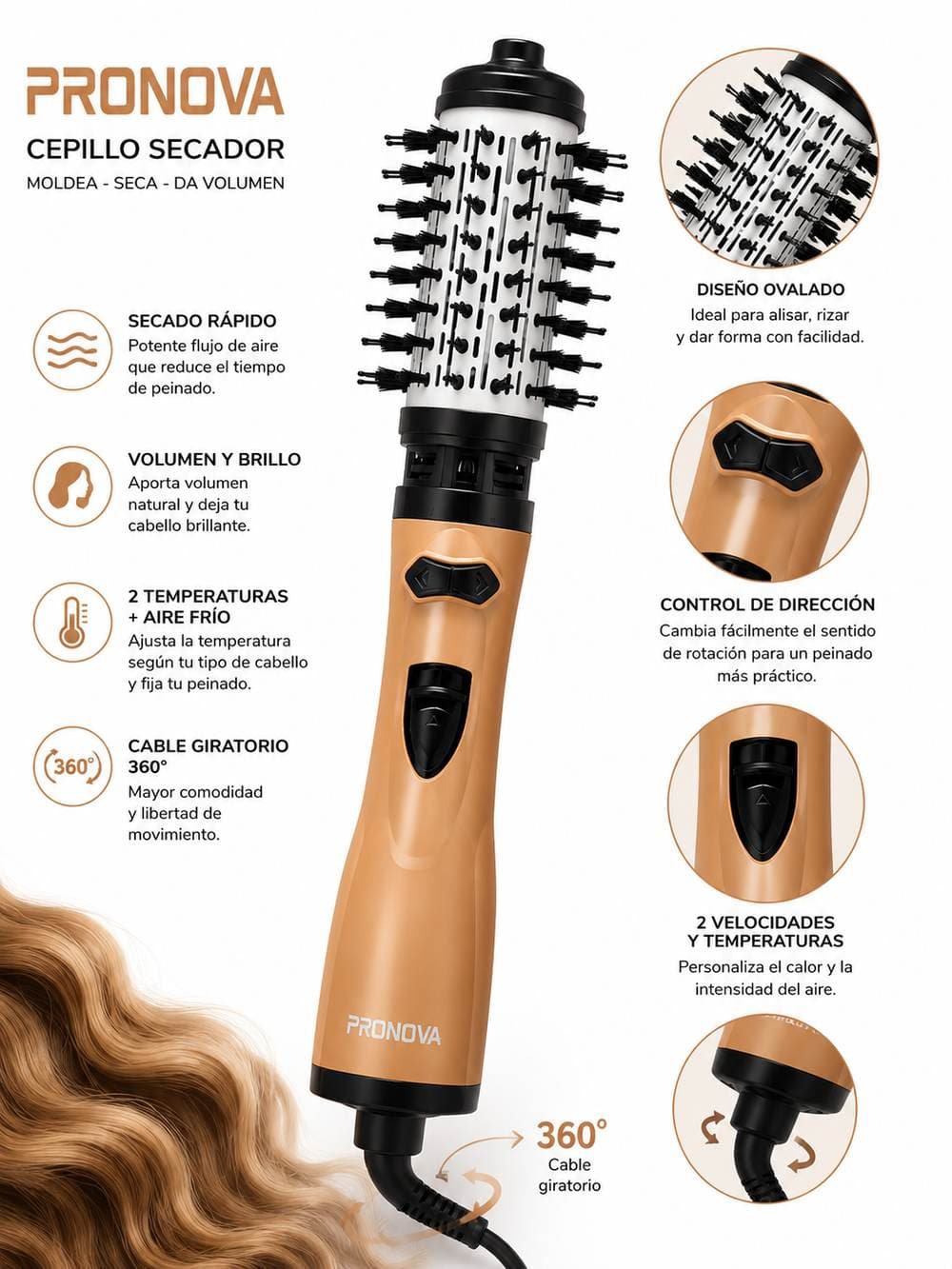 Cepillo Secador Pronova Pro 2630