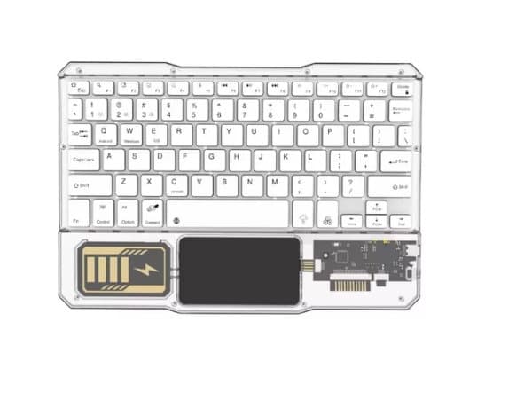 Combo Teclado Inalámbrico Transparente B333