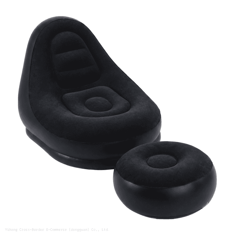 Sofá Inflable Moderno Con Reposapiés