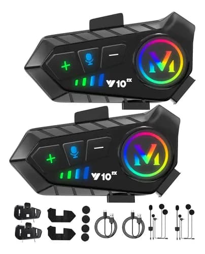 Combo x2 Intercomunicador Para Moto V10